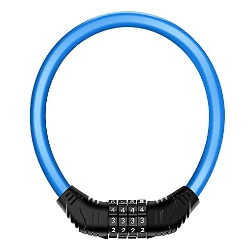 Bike Lock : Cable Lock / Anti-Theft Password Lock Electric Motorcycle 4-bit Password Outdoor Waterproof Anti-Rust Wire Lock / Cycling Accessories-Blue