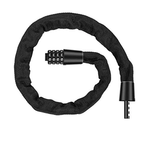 Bike Lock : Cable Lock Bike Chain Lock Password Lock Anti-theft Cut Alloy Steel Safety Scooter Motorcycle Bike Wire Code (Color : Black 1, Size : 115cm)