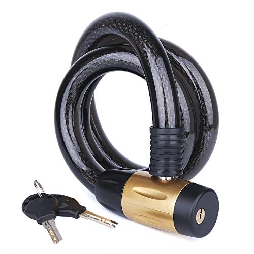 Bike Lock : Cable Lock，Bike Lock，Motorcycle Lock, Lock Warehouse, Gate, Patio，Farm, Lawn Mower, The Lock is Made of Steel Cable and Zinc Alloy and is Very Strong. (120cm Length x23mm Dia)