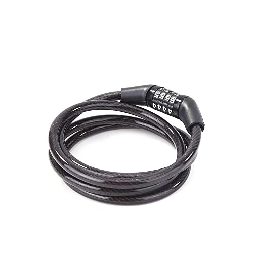 Bike Lock : CAEEKER Durable Bicycle Lock Classic Delicate Texture 110cm Bicycle Chain Block Lock 4 Digit Code Combination Anti-theft Cable Lock