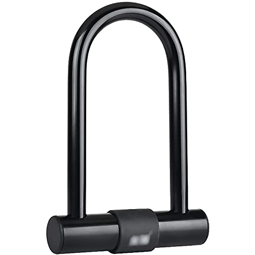 Bike Lock : CaoQuanBaiHuoDian Easy to Use Electric Bicycle U-shaped Lock Bicycle Bicycle Portable Lock Riding Accessories Practical Bicycle Lock (Color : Black, Size : 12.2x18.5cm)