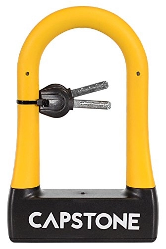 Bike Lock : Capstone Rubberized U-Lock With Key, Small