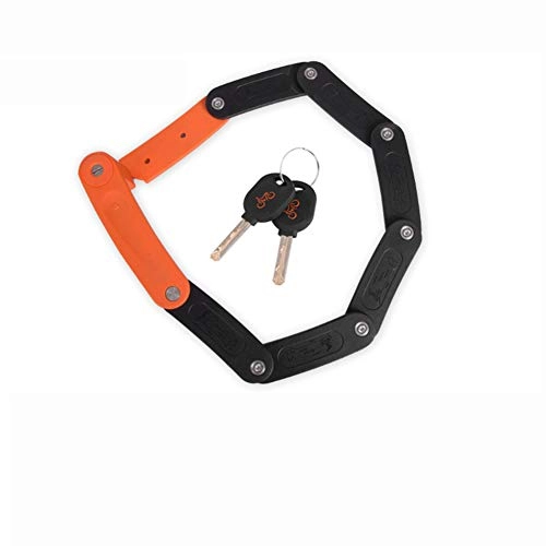 Bike Lock : CCCYT Folding Bike Lock with Holder And 2 Security Keys, Heavy Duty Anti-Theft Steel Locks for Motorbike Scooter