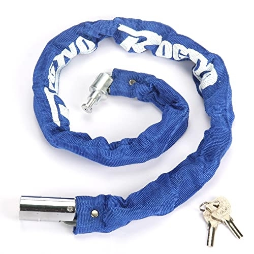 Bike Lock : Chain Bicycle Lock, Bike Lock Heavy Duty Anti-Theft Cut Resistance Bicycle Chain Lock with 2 Keys for Bike Scooter Outdoor Use(2.9 Ft)-Blue