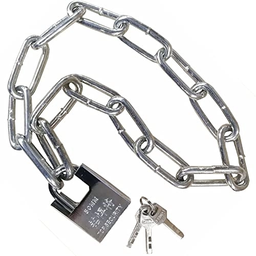 Bike Lock : Chain Bicycle Lock, Security Bike Chain Lock Heavy Duty Bicycle Lock Bike Disc Lock with 8mm Chains Lock, Motorbike Lock (M8x80cm)