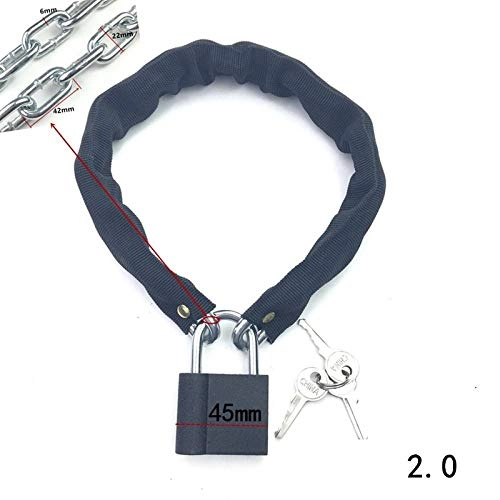 Bike Lock : Chain Lock, Anti-Theft Chain Lock, Chain Lock, Iron Chain Lock, Battery car Joint Lock, Bicycle Lock, 6mm-2.0 Meters