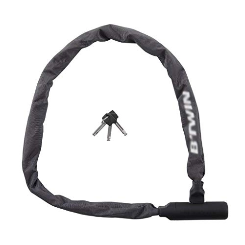 Bike Lock : Chain Lock Ring Lock UB Lengthened Bold Metal Anti-theft Outdoor Security Reinforcement (Color : Gray, Size : 43 inches)