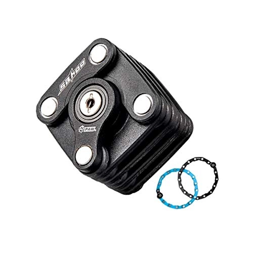 Bike Lock : CHUJIAN Racing Lock / Mountain Bike Lock / Folding Anti-theft Lock / Electric Car Lock / Motorcycle Lock / Safety Lock Chain Lock (Color : Black)