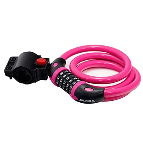 Bike Lock : Code Password Bike Combination Lock Bike Cable Lock Tough Security Coded Steel Wiring Bicycle Safety Lock Red