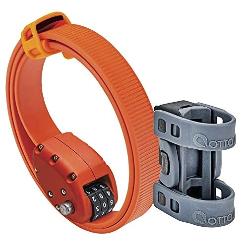 Bike Lock : Combination Bike Lock & pro Mount (otto Orange, 30 inch)