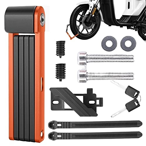 Bike Lock : Compact Folding Lock, Lightweight High Security Bicycle Lock - Heavy Duty Foldable Lock with Keys & Holder for Ebike Bike Scooter Bicycle Dosulou