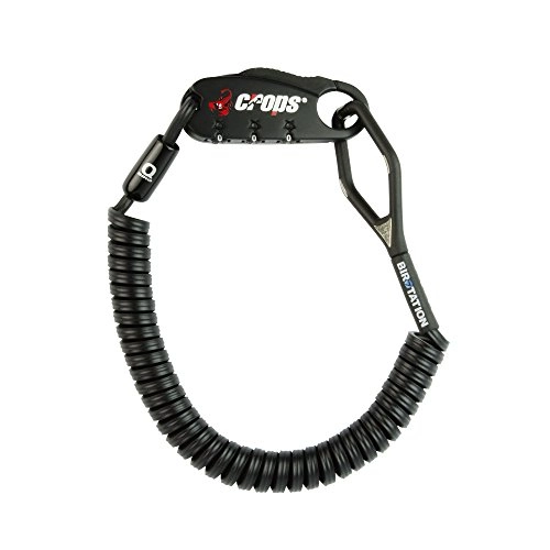Bike Lock : CROPS Pro Q4-Biro Cable Lock - Light Weight - Adjustable Combination - Shape Memory Material - Folds Back to Compact Shape - Anti Theft