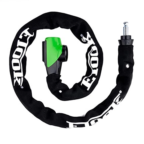 Bike Lock : Cycling Lock Bicycle Chain Lock With Nylon Sleeve, Portable Anti-rust Chain Lock Motorcycle Lock, 2 Keys, 1m(Color:green)