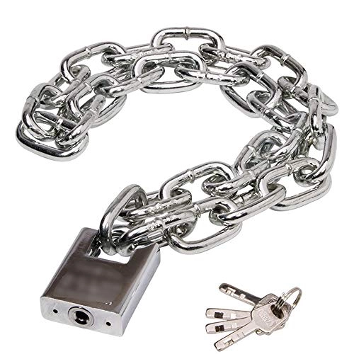 Bike Lock : Cycling Locks Bicycle Lock Bicycle Lock Chain Security and Portable For Bicycle Scooter Grills for bikes, bicycle, motorbikes, motorcycles (Color : Silver, Size : One Size)