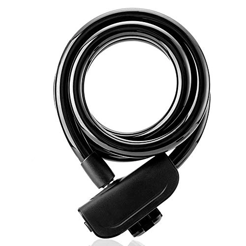 Bike Lock : Cycling Locks Portable Bicycle Locks Ideal for Bike Electric Bike Skateboards Strollers for bikes, bicycle, motorbikes, motorcycles (Color : Black, Size : 120cm)