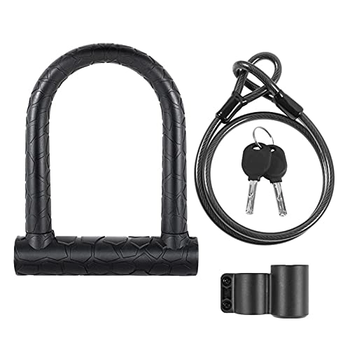 Bike Lock : Cyhamse Outdoor Bike Lock - Steel Chain Cable Lock with 2 Keys | Heavy Duty Bicycle Combination U Lock for Bike, Electric Scooter, Motorcycles