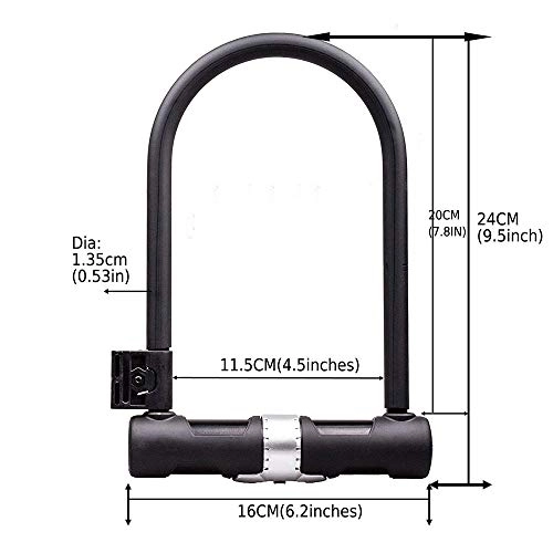 Bike Lock : DaQingYuntur Lock Cycle, High Safety Bicycle U-lock, Bicycle Safety Bracket Lock With Key, Anti-theft Lock Electric Bicycle Lock