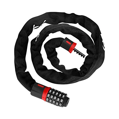Bike Lock : Daytwork Bike Chain Lock - Cycling Accessories 5 Digit Resettable Combination Bicycle Cable Chain Lock for Bikes Motorcycles Outdoor Scooters