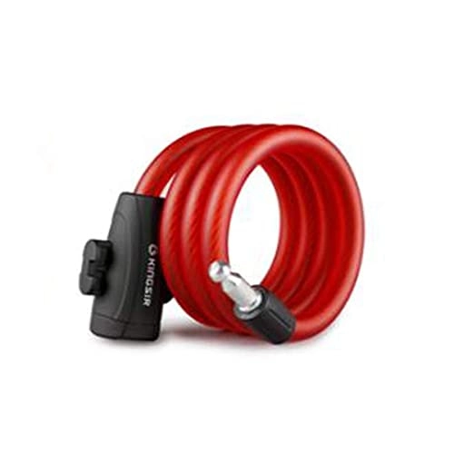 Bike Lock : DEFAAZ Bicycle Lock Chain Lock Anti-Theft Mountain Bike Bicycle Lock Wire Rope Chain Lock Riding Equipment Accessories Black (Color : Red)