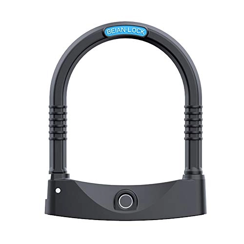Bike Lock : Desert camel Bicycle Lock, Smart Anti-Theft Waterproof Keyless Bicycle Fingerprint U-Lock with USB Charging Function, Suitable for Mountain Bikes