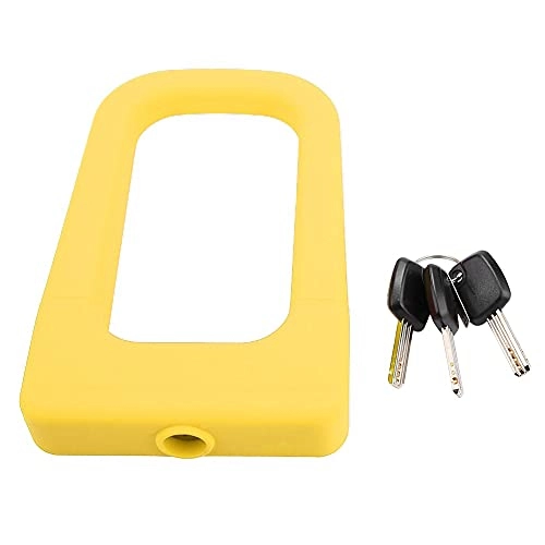 Bike Lock : DFGH Bike Lock Silicone U-shaped Mountain Bike Lock Universal Aluminum Alloy Waterproof (Yellow)