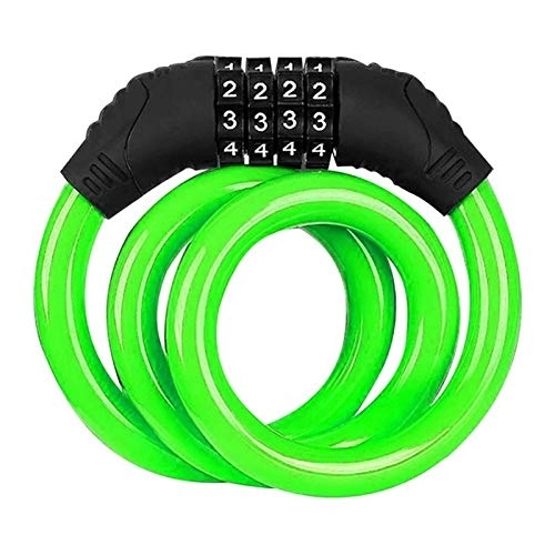 Bike Lock : DFGJS Bike locks heavy duty, Motorcycle Bicycle Four-digit Password Lock Anti-theft Lock Mountain Bike 4 Color Lock Dead Fly Bicycle Equipment Electric (Color : D)