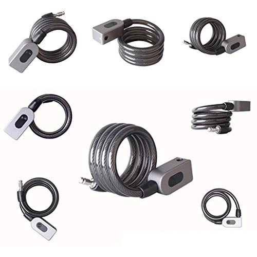 Bike Lock : Dhmm123 Bicycle accessories Bluetooth Smart Bike Lock Strong Security Anti-theft Steel Smart Bike Lock Mount Bracket Mountain Bicycle Road Bicycle Gray bicycle seat (Color : Gray)