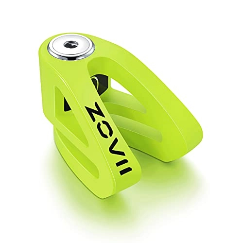 Bike Lock : Disc Brake Lock, Anti Theft V-Shape Design Zinc Alloy Body with 6mm Pin for Motorcycle Bicycle Bike Scooter, Fluorescent Green
