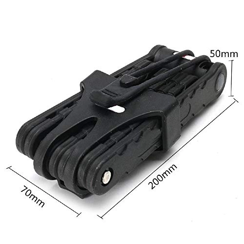 Bike Lock : DKWSHB Bicycle Foldable Bicycle Lock Anti-theft Chain Cable Security Bicycle Lock with Accessories Outdoor Sports