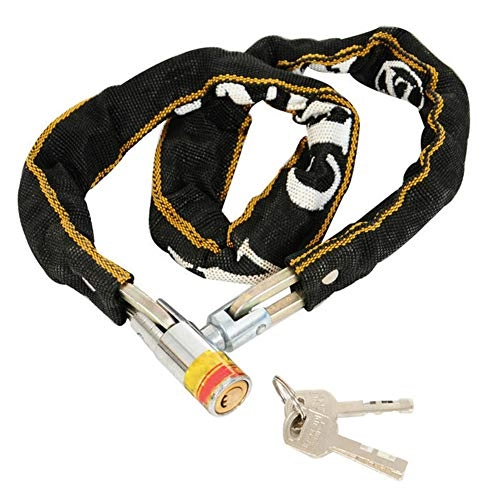 Bike Lock : dljztrade Chain Lock, Metal Anti-theft Outdoor Chain Lock Accessories for Bike Motorcycle Scooter Bicycle Black