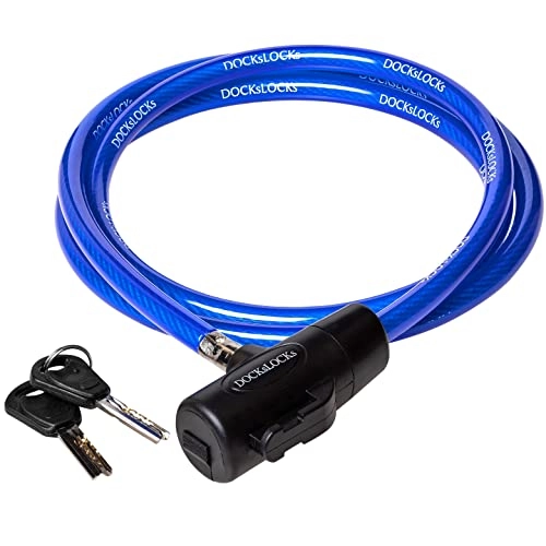 Bike Lock : DocksLocks Anti-Theft Straight Security Cable with Key Lock 15ft