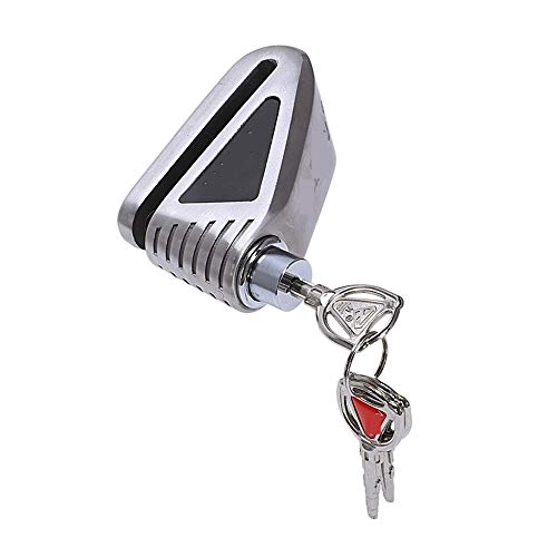 Bike Lock : Door Hardware Locks Motorcycle Safety Disc Brake Lock Bicycle Mountain Bike Anti-Theft Lock Electric Car Lock Stainless Steel Waterproof Disc (Color : Light Grey)
