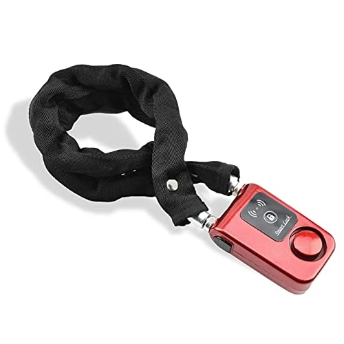 Bike Lock : Door Lock, Y797G Smart Bluetooth Bicycle Chain Lock, Alarm Waterproof Anti Theft, Smartphone Control Lock Red, for Bikes Motorcycles Door