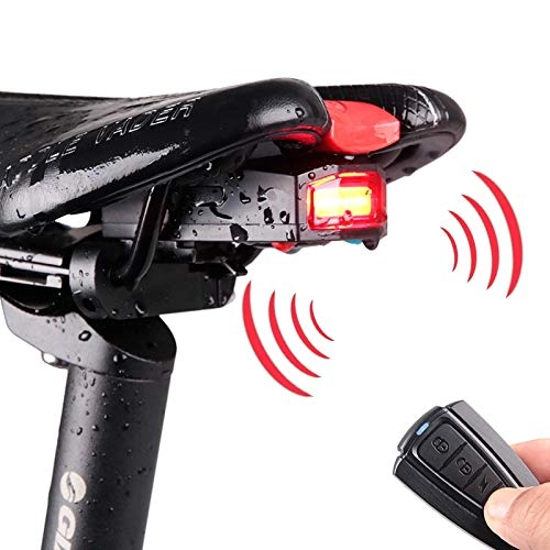 Bike Lock : DXBKJ Bicycle Remote Safety Lock, Anti-Theft Bicycle Safety Alarm Wireless Remote Alarm Tail Light Lock