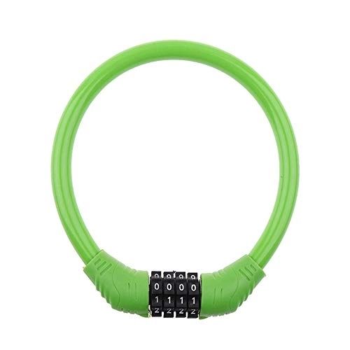 Bike Lock : DXBO bicycle lock Bike Lock Bicycle Password Steel Cable Wire Lock Chain Safety Security Bike Cycling Color Safe Lock Pad Combination-green Bike lock (Color : Green)
