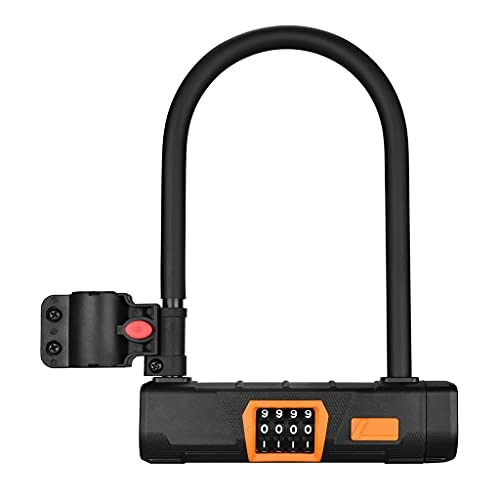 Bike Lock : DYTWXG Bicycle Lock Digit Bicycle Chain Lock Anti-Theft and Cutting Alloy Steel Motorcycle Cycle Code Password Lock (Color : Black, Size : 25 * 18cm)