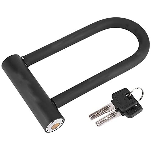 Bike Lock : ERGXGYU Bicycle Lock Anti-Theft U-shaped Steel Lock Portable Strong Security Lock with 2 Keys Unbreakable Bicycle Scooter Accessories