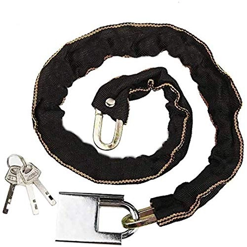 Bike Lock : EUROXANTY® Manganese Steel Chain Lock for Bikes, Scooters and Motorcycles | Heavy Duty Anti-Theft Lock | Security Chain | 4 Models to Choose | 10 mm Thickness