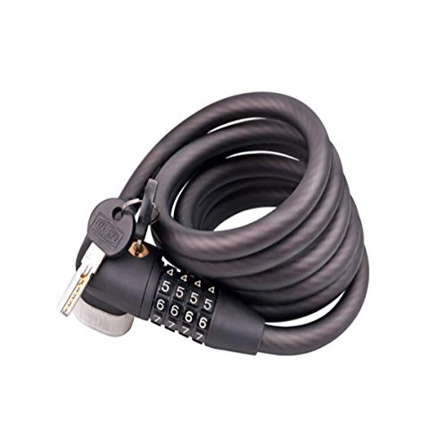 Bike Lock : FDCW Anti-Theft Electric Motorcycle Bike Lock, Steel Cable / Password / Key / Double Unlock, Mountain Road Bicycle Anti-Theft Lock, (12mm * 1800mm) (Color : Black)