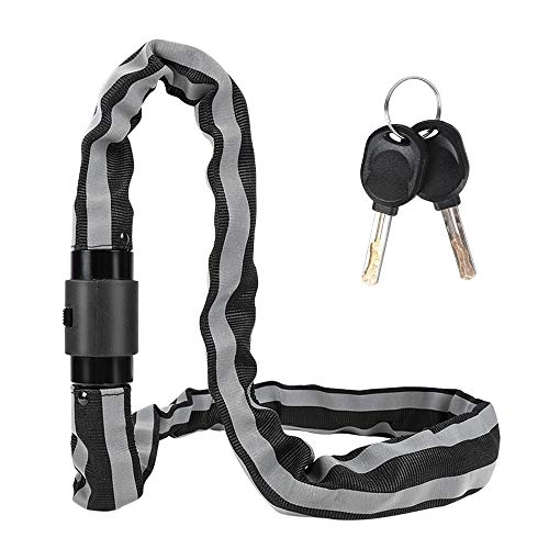 Bike Lock : Festnight Bicycle Chains Lock Anti-theft Safety Bike Lock With Key Reinforced Alloy Steel Motorcycle Cycling Chains Cable Lock