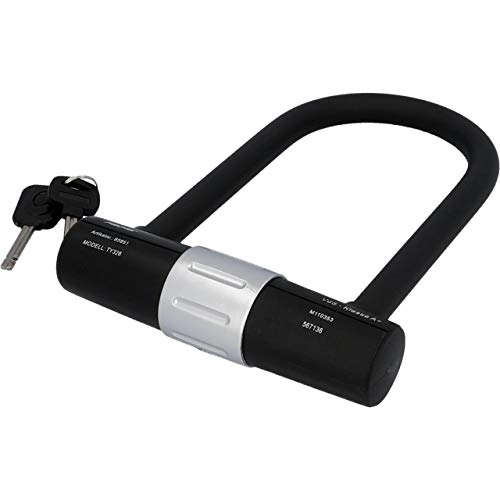 Bike Lock : fischer 19 85851 Safe U Lock VDS Tested Diameter 16 mm with Holder Black