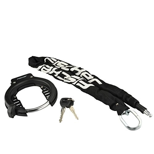 Bike Lock : fischer Frame Ring Lock Link Chain Lock – Black, Medium, 86501