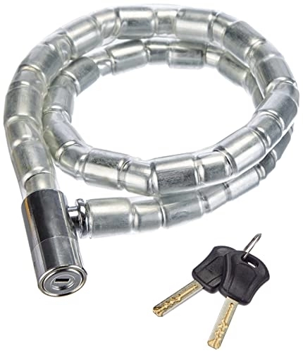 Bike Lock : fischer Jointed Chain Lock Diameter 23 mm, silver, 100 / 85847