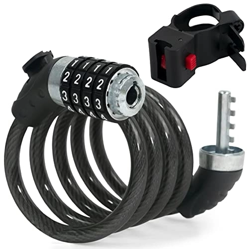 Bike Lock : Five Oceans SXP Bike Cable Combo Locks, 4FT FO-3957-2