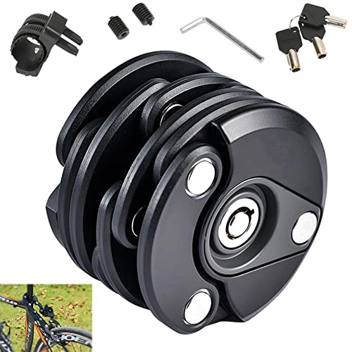Bike Lock : Foldable Bicycle Lock, Round Cube Bicycle Security Lock, Unfolded 58.5cm, Heavy Duty Anti-Theft Bicycle Chain Lock, 14 Sections, Burger Lock for Bike / Scooter / Motorcycle / Electric Vehicle