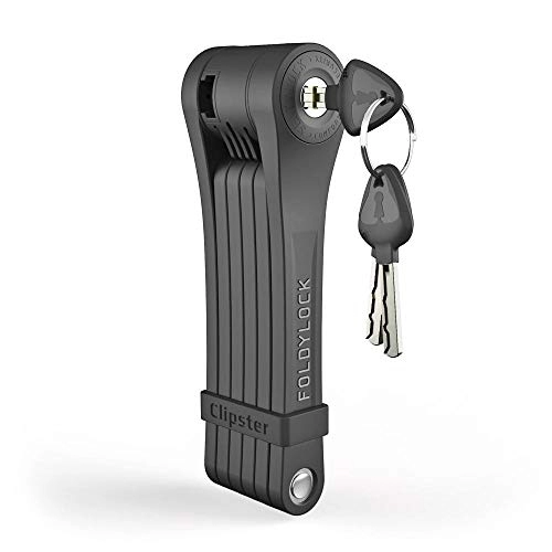 Bike Lock : Foldylock Clipster Folding Bike Lock | Wearable Compact Bicycle Scooter Unbreakable Security Locks | Smart Uncuttable Metal Biking Accessories | Weight 900 gr. - Circumference 85cm (BLACK)…