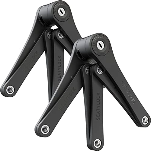 Bike Lock : FOLDYLOCK COMPACT BIKE LOCK | Extreme Bike Lock - Heavy Duty Bicycle Security Chain Lock Steel Bars| Carrying Case Included| Unfolds to 85cm / 33.5” | Weight 2.2lb (Black (2 pack - keyed alike))