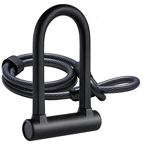 Bike Lock : FSSQYLLX Bicycle Lock Strong Security U Lock With Steel Cable Combination Anti Theft Bicycle Accessories