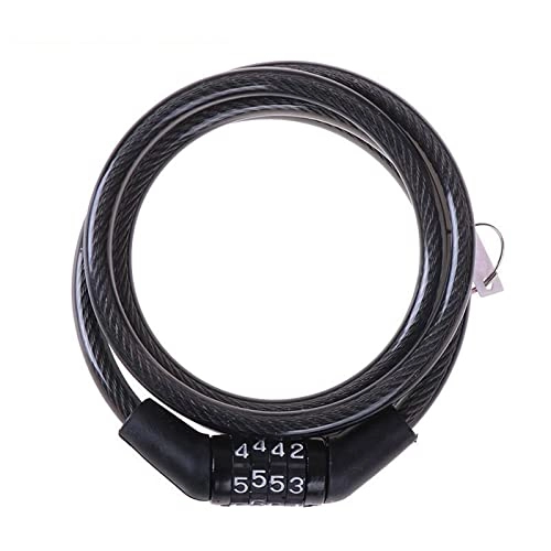 Bike Lock : FYBYKGT Cycling Security 4 Digit Combination Password Bike Bicycle Cable Chain Lock