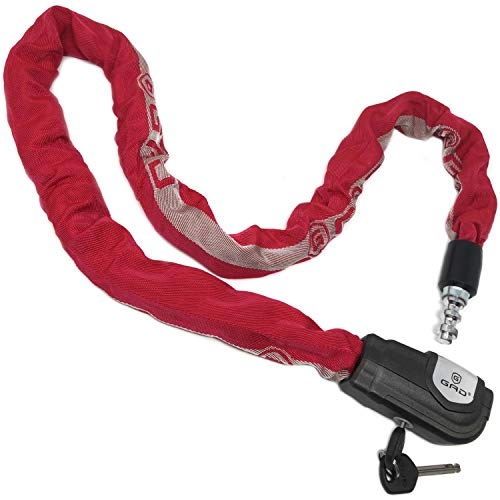 Bike Lock : Gad® Motorcycle Bicycle Lock with 1.4 m long Large Diameter 10 mm Curb Chain